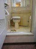 トイレ入口の段差は28cmです。入口幅は58cmです。車いすのまま入るのは厳しいです。