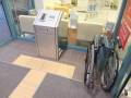 貸出車いす。
入口にはインターホンがあります。このインターホンを押すとお店の方が駆けつけてくれます。