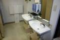 一般女性トイレ洗面台。
洗面台には手すりありません。